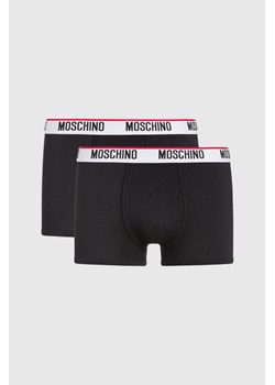 MOSCHINO Męskie czarne bokserki Underwear 2PACK, Wybierz rozmiar M ze sklepu outfit.pl w kategorii Majtki męskie - zdjęcie 167714704