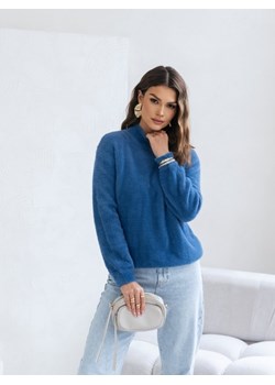 Sweter Savo Jeansowy ze sklepu Lisa Mayo w kategorii Swetry damskie - zdjęcie 167717914