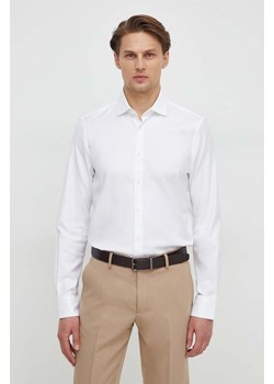 Tommy Hilfiger koszula męska kolor biały slim z kołnierzykiem klasycznym MW0MW33837 ze sklepu ANSWEAR.com w kategorii Koszule męskie - zdjęcie 167718462