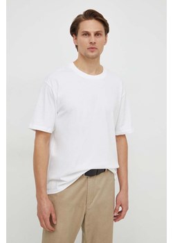 Lindbergh t-shirt bawełniany męski kolor biały gładki ze sklepu ANSWEAR.com w kategorii T-shirty męskie - zdjęcie 167718722