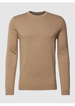 Sweter z dzianiny z okrągłym dekoltem ze sklepu Peek&Cloppenburg  w kategorii Swetry męskie - zdjęcie 167719074