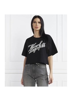 Karl Lagerfeld T-shirt | Cropped Fit ze sklepu Gomez Fashion Store w kategorii Bluzki damskie - zdjęcie 167720763