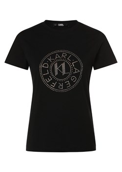 KARL LAGERFELD Koszulka damska Kobiety Bawełna czarny jednolity ze sklepu vangraaf w kategorii Bluzki damskie - zdjęcie 167730320