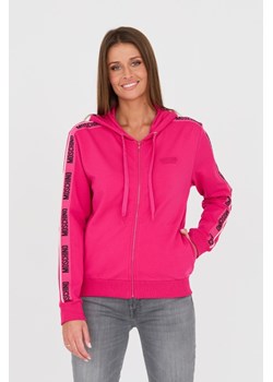 MOSCHINO Różowa bluza z lampasami, Wybierz rozmiar L ze sklepu outfit.pl w kategorii Bluzy damskie - zdjęcie 167731000