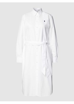 Sukienka koszulowa z wyhaftowanym logo i listwą guzikową model ‘CORY’ ze sklepu Peek&Cloppenburg  w kategorii Sukienki - zdjęcie 167731634