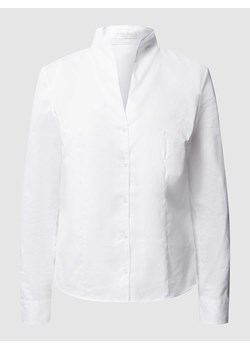 Bluzka z bawełny ze spiczastym dekoltem ze stójką ze sklepu Peek&Cloppenburg  w kategorii Koszule damskie - zdjęcie 167731974