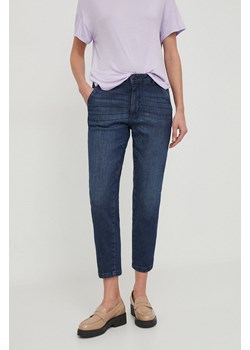 Sisley jeansy damskie kolor granatowy ze sklepu ANSWEAR.com w kategorii Jeansy damskie - zdjęcie 167734440