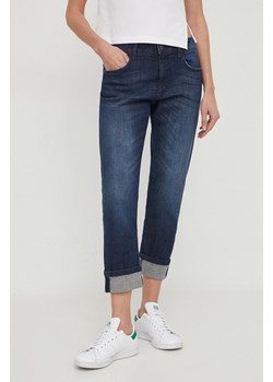 Sisley jeansy damskie kolor granatowy ze sklepu ANSWEAR.com w kategorii Jeansy damskie - zdjęcie 167734444
