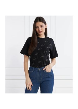 Karl Lagerfeld T-shirt rhinestone karl | Regular Fit ze sklepu Gomez Fashion Store w kategorii Bluzki damskie - zdjęcie 167736892