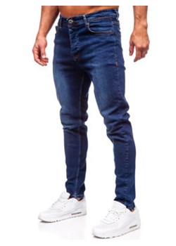 Granatowe spodnie jeansowe męskie regular fit Denley 6297 ze sklepu Denley w kategorii Jeansy męskie - zdjęcie 167739622