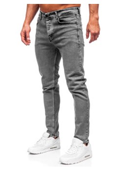 Grafitowe spodnie jeansowe męskie regular fit Denley 6345 ze sklepu Denley w kategorii Jeansy męskie - zdjęcie 167739623