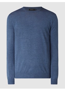 Sweter z dzianiny z wełny lana model ‘Margrate Merino’ ze sklepu Peek&Cloppenburg  w kategorii Swetry męskie - zdjęcie 167740323