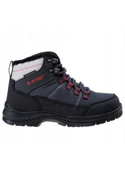 Buty Hi-tec Lusari Mid Wp Jr 92800377012 czarne ze sklepu ButyModne.pl w kategorii Buty trekkingowe dziecięce - zdjęcie 167741264