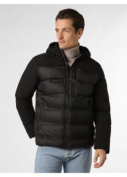 KARL LAGERFELD Pikowana kurtka męska Mężczyźni Sztuczne włókno czarny jednolity ze sklepu vangraaf w kategorii Płaszcze męskie - zdjęcie 167743534