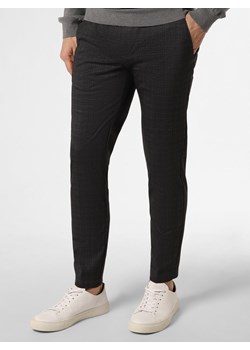 Finshley & Harding Spodnie - Tyler Mężczyźni Sztuczne włókno antracytowy wzorzysty ze sklepu vangraaf w kategorii Spodnie męskie - zdjęcie 167743571