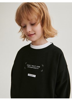 Reserved - Bluza z nadrukem - czarny ze sklepu Reserved w kategorii Bluzy chłopięce - zdjęcie 167746252
