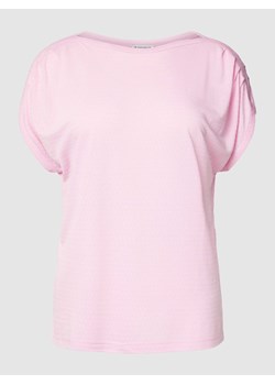 T-shirt z mieszanki wiskozy z dekoltem w łódkę ze sklepu Peek&Cloppenburg  w kategorii Bluzki damskie - zdjęcie 167749001