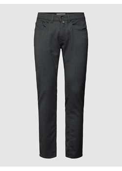 Spodnie materiałowe o kroju tapered fit z efektem melanżu ze sklepu Peek&Cloppenburg  w kategorii Spodnie męskie - zdjęcie 167749102