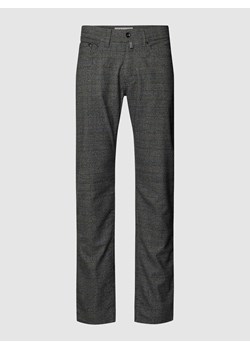 Spodnie materiałowe z fakturowanym wzorem model ‘Lyon’ ze sklepu Peek&Cloppenburg  w kategorii Spodnie męskie - zdjęcie 167749171