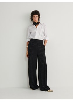 Reserved - Spodnie z gorsetowym pasem - czarny ze sklepu Reserved w kategorii Spodnie damskie - zdjęcie 167751220