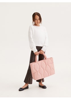 Reserved - Pikowana torba shopper - pastelowy róż ze sklepu Reserved w kategorii Torby i walizki dziecięce - zdjęcie 167752753