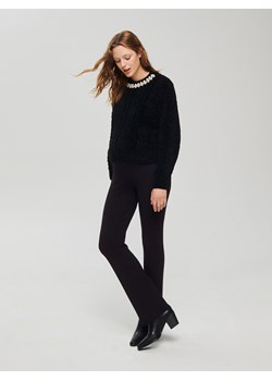 Reserved - Sweter z ozdobnym detalem - czarny ze sklepu Reserved w kategorii Swetry damskie - zdjęcie 167756600
