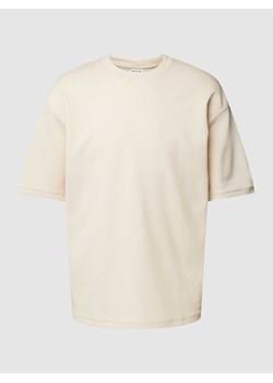 T-shirt z prążkowanym,okrągłym dekoltem model ‘OSCAR’ ze sklepu Peek&Cloppenburg  w kategorii T-shirty męskie - zdjęcie 167756764