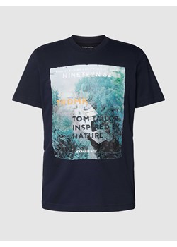 T-shirt z nadrukiem z napisem model ‘photoprint’ ze sklepu Peek&Cloppenburg  w kategorii T-shirty męskie - zdjęcie 167756900