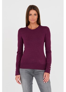 GUESS Bordowy damski cienki sweter, Wybierz rozmiar XL ze sklepu outfit.pl w kategorii Swetry damskie - zdjęcie 167757721