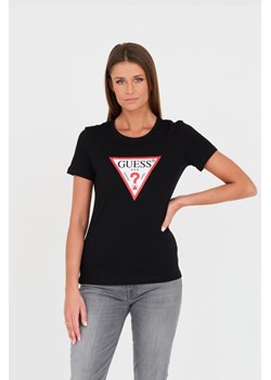 GUESS Czarny t-shirt Original Tee, Wybierz rozmiar XL ze sklepu outfit.pl w kategorii Bluzki damskie - zdjęcie 167757842