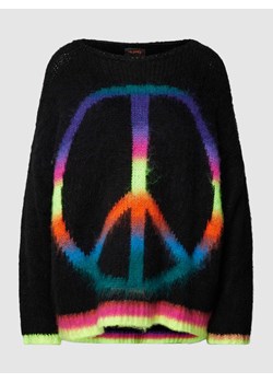 Sweter z dzianiny z nadrukiem z motywem model ‘RAINBOW PEACE’ ze sklepu Peek&Cloppenburg  w kategorii Swetry damskie - zdjęcie 167764321