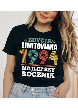 damska czarna koszulka na 30 urodziny najlepszy rocznik 1994 ze sklepu Time For Fashion w kategorii Bluzki damskie - zdjęcie 167766024