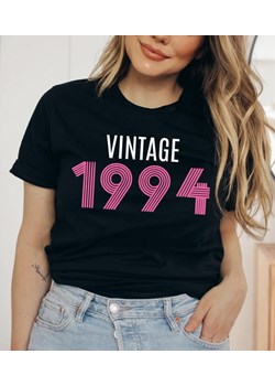 damska czarna koszulka na 30 VINTAGE 1994 ze sklepu Time For Fashion w kategorii Bluzki damskie - zdjęcie 167766030