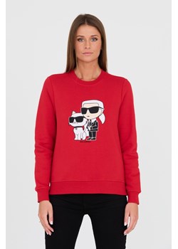 KARL LAGERFELD Czerwona bluza Ikonik 2.0, Wybierz rozmiar M ze sklepu outfit.pl w kategorii Bluzy damskie - zdjęcie 167766272