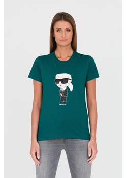 KARL LAGERFELD Zielony t-shirt Karl, Wybierz rozmiar L ze sklepu outfit.pl w kategorii Bluzki damskie - zdjęcie 167766310