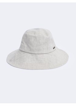 Lniany kapelusz damski beżowy Linna 801 ze sklepu Big Star w kategorii Kapelusze damskie - zdjęcie 167772511
