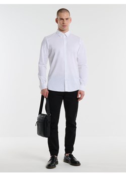 Koszula męska slim biała Nissip 101 ze sklepu Big Star w kategorii Koszule męskie - zdjęcie 167772531
