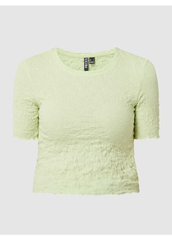 T-shirt krótki z tkaną fakturą model ‘Harlow’ ze sklepu Peek&Cloppenburg  w kategorii Bluzki damskie - zdjęcie 167774903