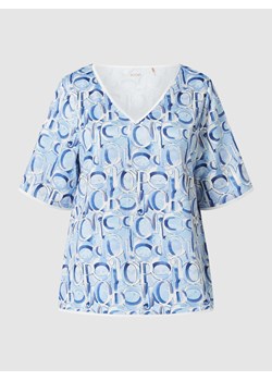 Góra od piżamy ze wzorem z logo ze sklepu Peek&Cloppenburg  w kategorii Piżamy damskie - zdjęcie 167774961