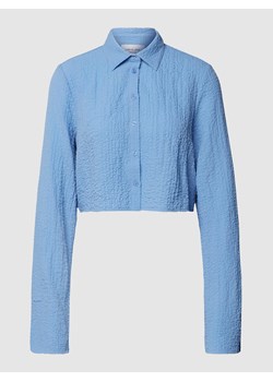 Bluzka koszulowa krótka z efektem marszczenia ze sklepu Peek&Cloppenburg  w kategorii Koszule damskie - zdjęcie 167775673