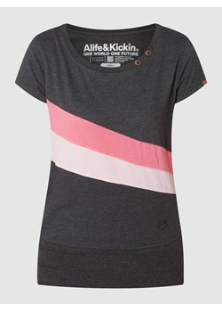 T-shirt z paskami w kontrastowym kolorze model ‘Clea’ ze sklepu Peek&Cloppenburg  w kategorii Bluzki damskie - zdjęcie 167776341