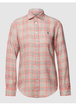 Bluzka lniana o kroju classic fit ze wzorem w kratę ze sklepu Peek&Cloppenburg  w kategorii Koszule damskie - zdjęcie 167778992