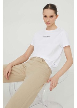 Tommy Jeans t-shirt bawełniany damski kolor biały DW0DW17359 ze sklepu ANSWEAR.com w kategorii Bluzki damskie - zdjęcie 167788663