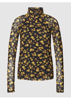 Bluzka z długim rękawem i detalami z logo model ‘ROSE’ ze sklepu Peek&Cloppenburg  w kategorii Bluzki damskie - zdjęcie 167789011