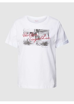 T-shirt z nadrukiem z napisem model ‘NICOLE’ ze sklepu Peek&Cloppenburg  w kategorii Bluzki damskie - zdjęcie 167789861
