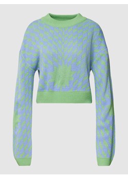 Sweter krótki z dzianiny z okrągłym dekoltem model ‘COSMOS’ ze sklepu Peek&Cloppenburg  w kategorii Swetry damskie - zdjęcie 167790903