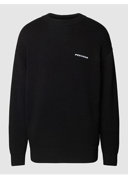 Sweter z dzianiny z wyhaftowanym logo ze sklepu Peek&Cloppenburg  w kategorii Swetry męskie - zdjęcie 167791231