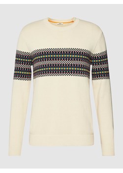 Sweter z dzianiny ze wzorem model ‘JAQUARD’ ze sklepu Peek&Cloppenburg  w kategorii Swetry męskie - zdjęcie 167792692