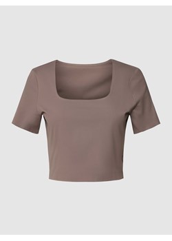 T-shirt krótki z nadrukiem z logo ze sklepu Peek&Cloppenburg  w kategorii Bluzki damskie - zdjęcie 167792701