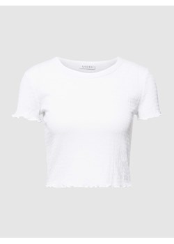 T-shirt krótki z marszczonymi detalami model ‘SMOKED’ ze sklepu Peek&Cloppenburg  w kategorii Bluzki damskie - zdjęcie 167793833